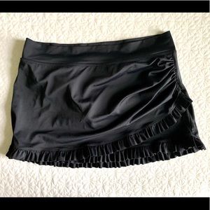 Lime Ricki Ruffled Wrap Swim Skirt